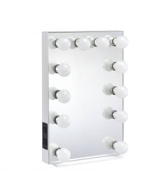 Asa 16"L x 24"H Rectangular Accent Mirror (White Finish)