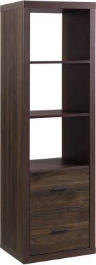 Harel 19"L Rectangular TV Stand Side Pier (Walnut Finish)