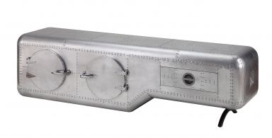 Brancaster 79"L Rectangular TV Stand (Aluminum)