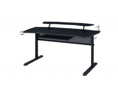 Vildre 59"L Gaming Desk w/USB (Black Finish)