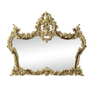 Desiderius 70"L x 56"H Arched Mirror (Antique Gold & Hand Paint Brown)