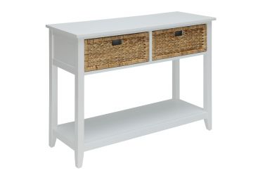 Flavius Rectangular Console Table (White)