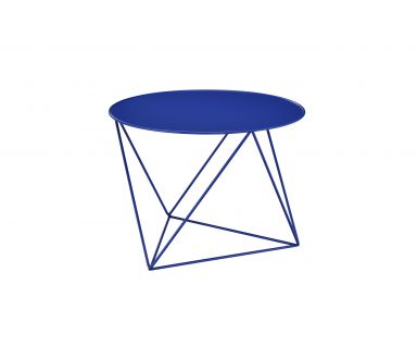 Epidia 23"Dia Round Accent Table (Blue Finish)