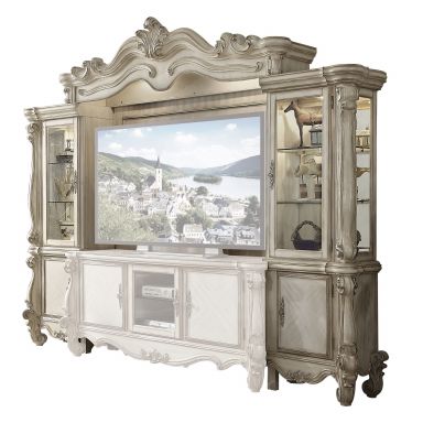 Versailles 118"L Entertainment Center (Bone White)