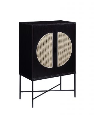 Colson 32"L Wine Cabinet (Black Finish )