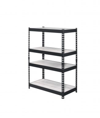 Decmus 32"L Bookshelf (Natural & Black Finish)