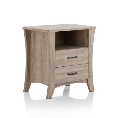 Colt 2 Drawers Rectangular Accent Table (Rustic Natural)