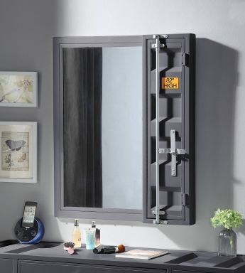 Cargo 26"L x 32"H Rectangular Vanity Mirror (Gunmetal)