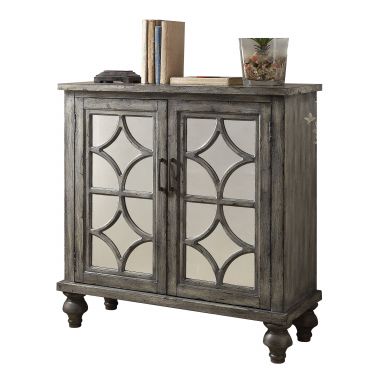 Velika Rectangular Console Table (Weathered Gray)
