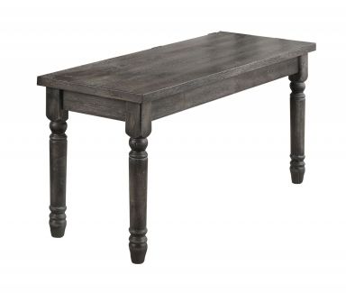 Wallace 40"L Wooden Bench (Weathered Gray)