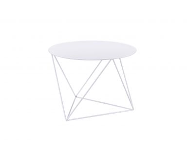 Epidia 23"Dia Round Accent Table (White Finish)