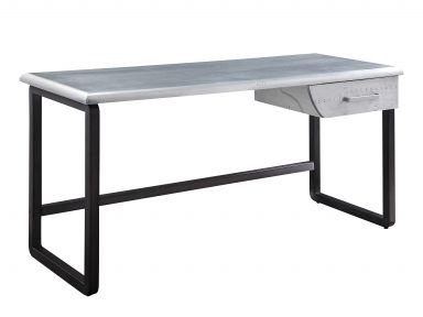 Brancaster 1 Drawer 63"L Executive Writing Desk (Aluminum)