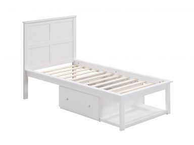 Iolanda 2 Drawers Twin Bed (White Finish)