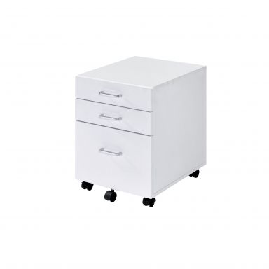 Tennos 16"L Cabinet (White & Chrome Finish)