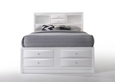 Ireland 8 Drawers Full Bed (White)