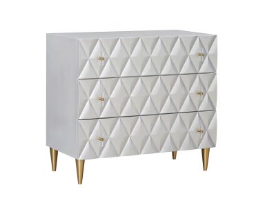 Anson 36"L Console Cabinet (Metallic Silver & Champagne Finish)