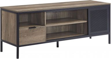 Nantan 1 Drawer TV Stand (Rustic Oak & Black Finish)