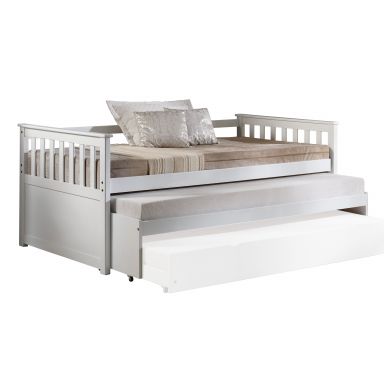 Cominia Wooden Teenager Trundle (Twin)-Optional (White)