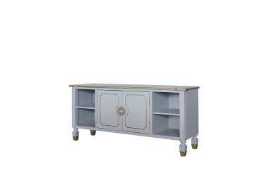House Marchese 68"L Rectangular TV Stand (Pearl Gray Finish)