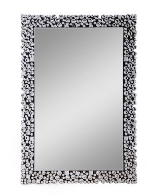 Kachina 31"L x 47"H Rectangular Accent Mirror (Mirrored & Faux Gems)
