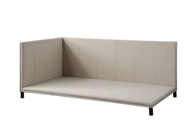 Yinbella Upholstered Teenager Daybed (Full) (Beige Linen)