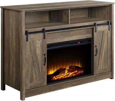 Tobias 51"L Electric Fireplace (Include 91617FIR) (Rustic Oak Finish)