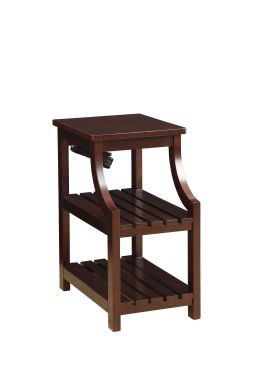 Wasaki Rectangular Accent Table w/USB (Espresso)