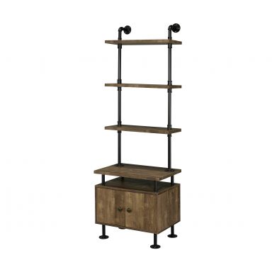 Ensata II 24"L Rectangular TV Stand Side Pier (Rustic Oak  & Black Finish)