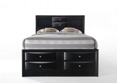 Ireland 8 Drawers Full Bed (Black)