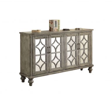 Velika Rectangular Console Table (Weathered Gray)