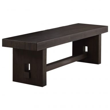 Haddie 70"L Wooden Bench (Distressed Walnut)