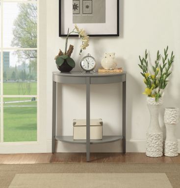 Justino Half-Moon Console Table (Gray)
