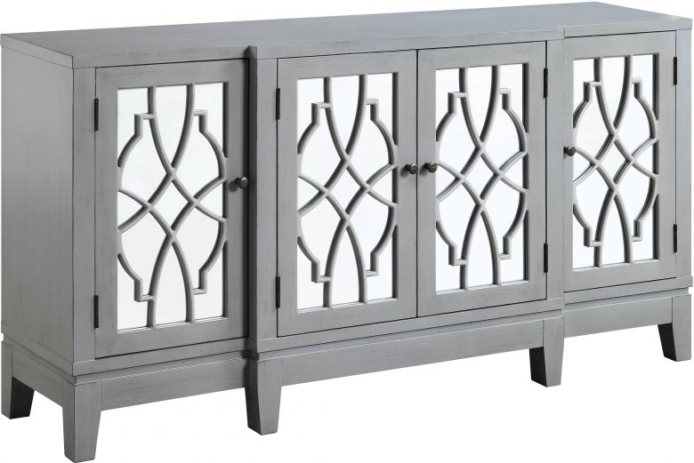 Magdi Rectangular Console Table (Antique Gray Finish)