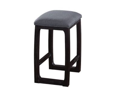 Razo 25"H Upholstered Counter Height Stool (Fabric & Weathered Espresso)